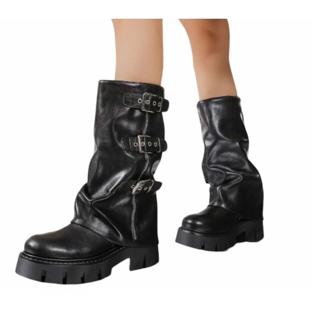 CHAUSSURES FEMME BOTTES BICKER BOUCLES MISS NINA