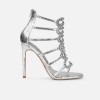 TALON MISS VIPERE ARGENT