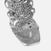 TALON MISS VIPERE ARGENT