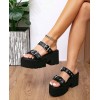 SANDALES A PLATFORM BOUCLE MISS SKYLA NOIR