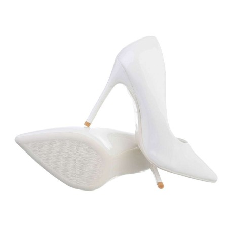 ESCARPINS TALON BOUT POINTUE MISS BIANCA BLANC