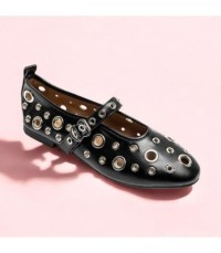 CHAUSSURES FEMME BALLERINE RIVETS NOIR MISS NATHALIE