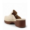 CHAUSSURES FEMME SABOT BEIGE EN BOIS BOUCLE MISS LOUNA