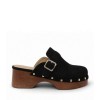 CHAUSSURES FEMME SABOT NOIR EN BOIS BOUCLE MISS LOUNA