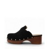 CHAUSSURES FEMME SABOT NOIR EN BOIS BOUCLE MISS LOUNA