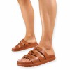 Chaussures femme sandales platform cuir vegan Miss Carlota Camel