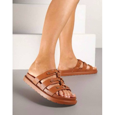 Chaussures femme sandales platform cuir vegan Miss Carlota Camel