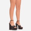 Chaussures femme platform simili cuir élégante sexy talon haut MISS GIA NOIR
