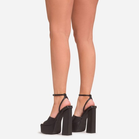 Chaussures femme platform simili cuir élégante sexy talon haut MISS GIA NOIR