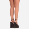 Chaussures femme platform simili cuir élégante sexy talon haut MISS GIA NOIR