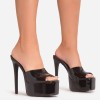 CHAUSSURES FEMME TALONS HAUT PLATFORM MISS GINNY NOIR VERNIS