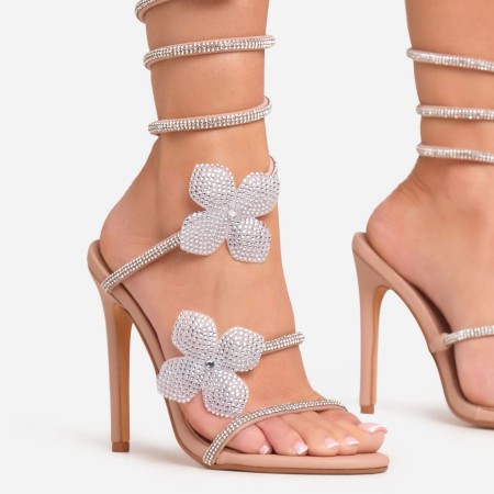 CHAUSSURES FEMME TALON SOIREE MARIAGE MISS FLOWER BEIGE