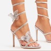 CHAUSSURES FEMME TALON SOIREE MARIAGE MISS BUTTERFLY ARGENT