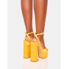 CHAUSSURES FEMME TALON HAUT PLATFORM STRAPPY MISS GRAAM JAUNE