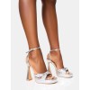 CHAUSSURES FEMME TALON HAUT PLATFORM SOIREE MARIAGE ARGENT MISS SILVER