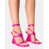 CHAUSSURES FEMME TALON INCRUSTRE DE STRASS DIAMANTE SHOES MISS MELINA FUSCHIA