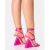 CHAUSSURES FEMME TALON INCRUSTRE DE STRASS DIAMANTE SHOES MISS MELINA FUSCHIA
