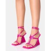 CHAUSSURES FEMME TALON INCRUSTRE DE STRASS DIAMANTE SHOES MISS MELINA FUSCHIA