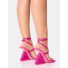 CHAUSSURES FEMME TALON INCRUSTRE DE STRASS DIAMANTE SHOES MISS MELINA FUSCHIA