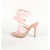 Sandales Féeriques à Fleurs 3D – Édition Printanière Miss Féfée Rose