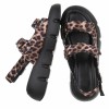 Chaussures femme sandales platform cuir vegan Miss VERONICA Leopard