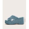Sandales compensées en jean – Confort & style assuré MISS DENIM