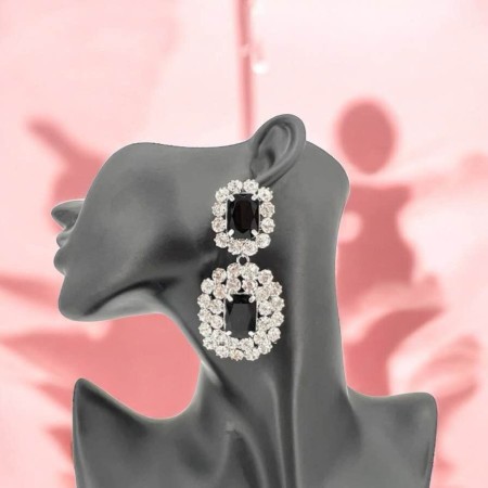 Boucles d’oreilles noires &...