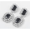 Boucles d’oreilles noires & strass – Élégance audacieuse | Kcy Accessory