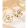 Boucle d'oreilles Fleur gold Crystal