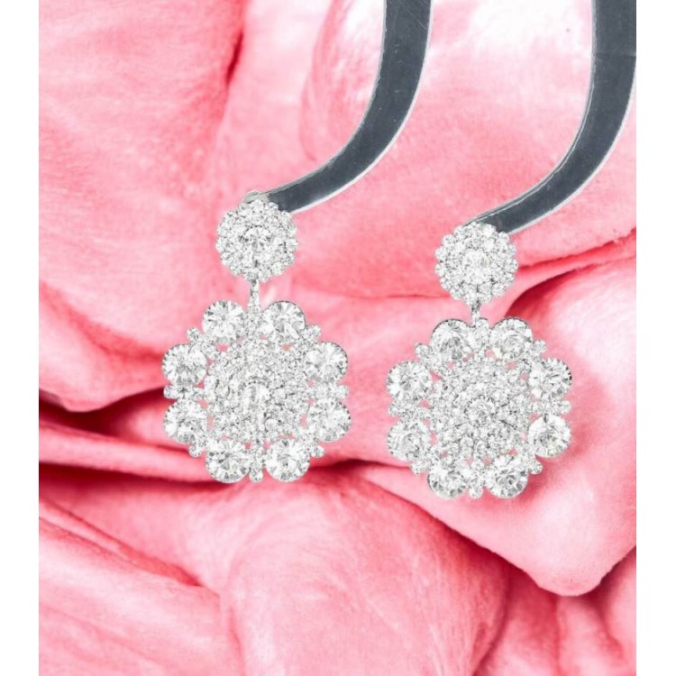 Boucles d’oreilles Crystal Queen – Éclat Diamant