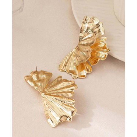 Boucles d’oreilles Ginkgo Gold – Sculptures Dorées