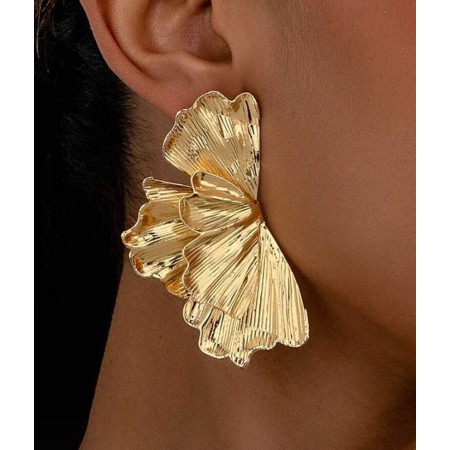 Boucles d’oreilles Ginkgo Gold – Sculptures Dorées