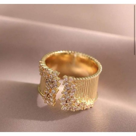 Bague Zircon Cubic - Princess Gold