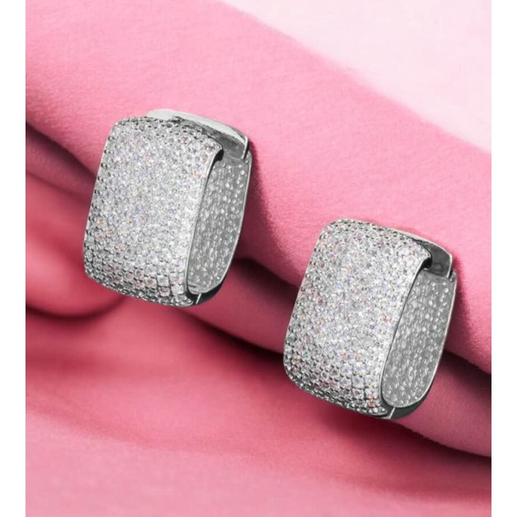 Boucles d'oreilles - Zircon Cubic argent soirée mariage – Collection Kcy Accessory