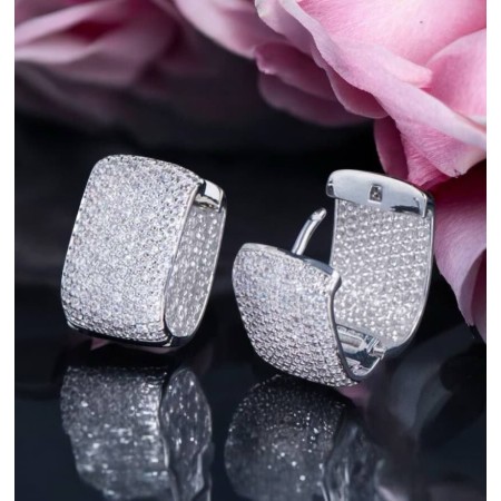 Boucles d'oreilles - Zircon Cubic argent soirée mariage – Collection Kcy Accessory
