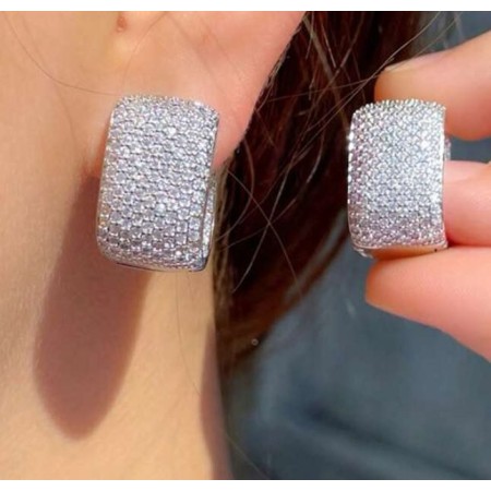 Boucles d'oreilles - Zircon Cubic argent soirée mariage – Collection Kcy Accessory