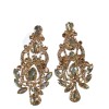 Boucles d’Oreilles Cristal Royal – Glamour Intemporel & Éclat Majestueux Champagne
