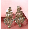 Boucles d’Oreilles Cristal Royal – Glamour Intemporel & Éclat Majestueux Champagne