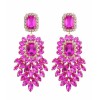 Boucles d’Oreilles Cristal Royal – Glamour Intemporel & Éclat Majestic Fuschia