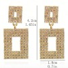Boucles d’oreilles rectangulaires strass gold – Collection Kcy Accessory