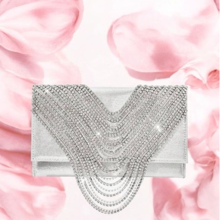 Sac Soirée Cascade Strass – Collection KCY Accessory