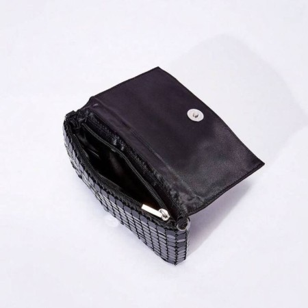 Sac de soirée luxe noir à strass – Éclat Élégant