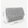 Pochette de soirée argentée – Éclat Cristallin