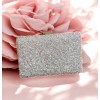 Pochette rigide à paillettes argentées – Lueur Précieuse