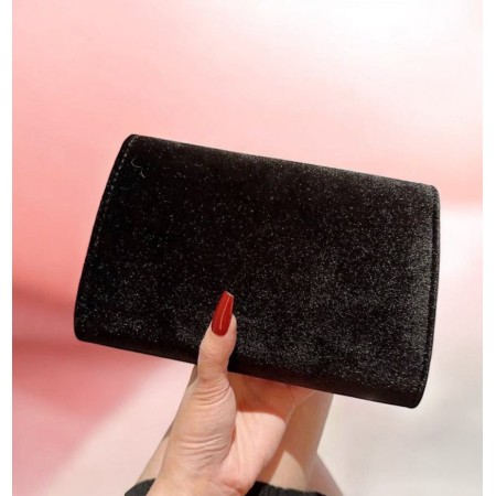Sac de soirée luxe noir à strass – Élegancia