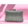 Pochette clutch cascade de strass argent – Brillance Infinie