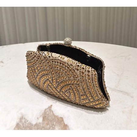 Pochette soirée champagne bronze – Éclat Prestige