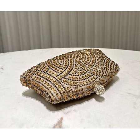 Pochette soirée champagne bronze – Éclat Prestige