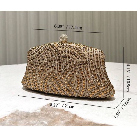 Pochette soirée champagne bronze – Éclat Prestige