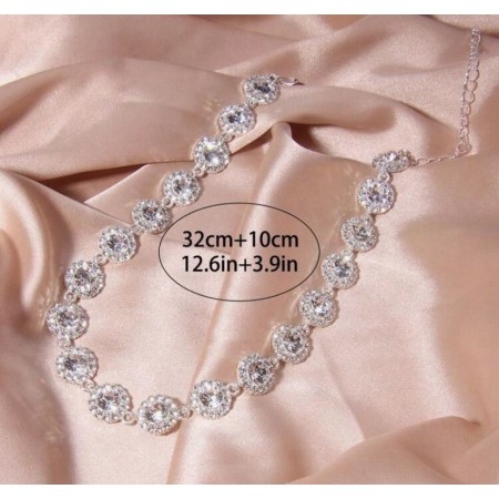 collier strass luxe mariage femme bijou brillant soirée chic cristaux glamour